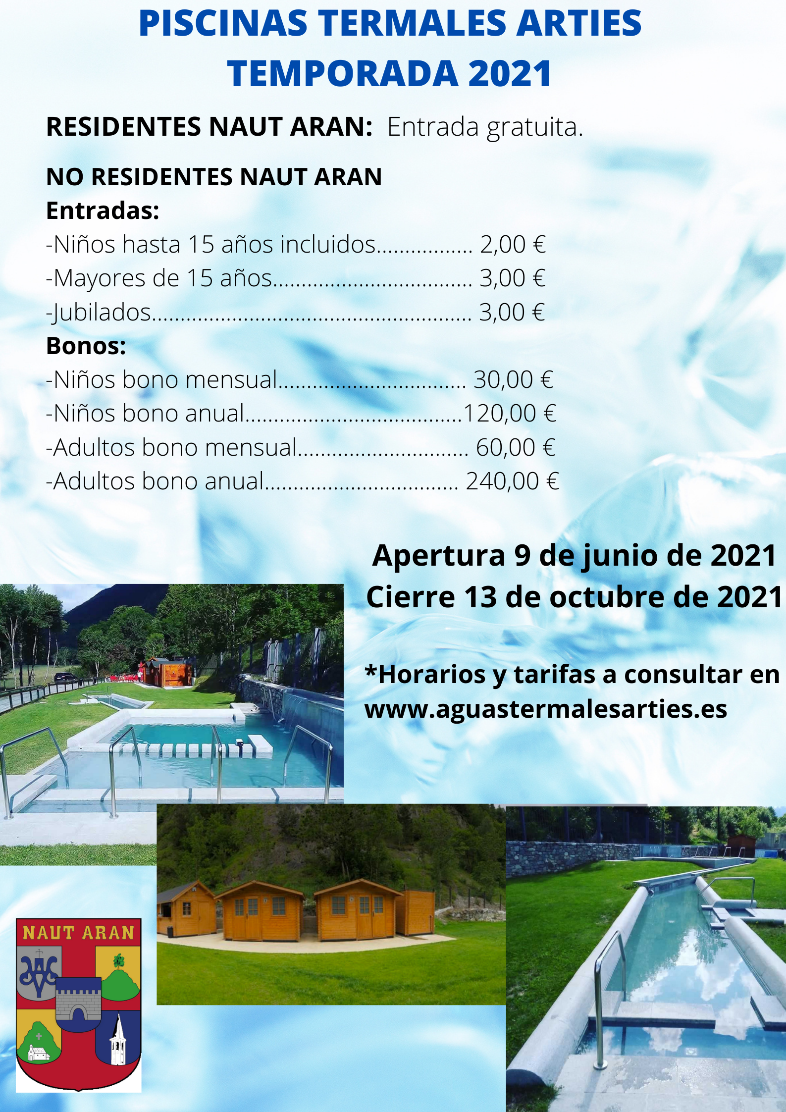 Rosa y Azul Piscina Verano Póster