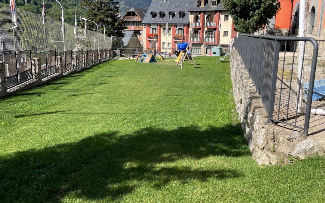 Naut Aran canvia la gespa de l’escola Ruda de Salardú