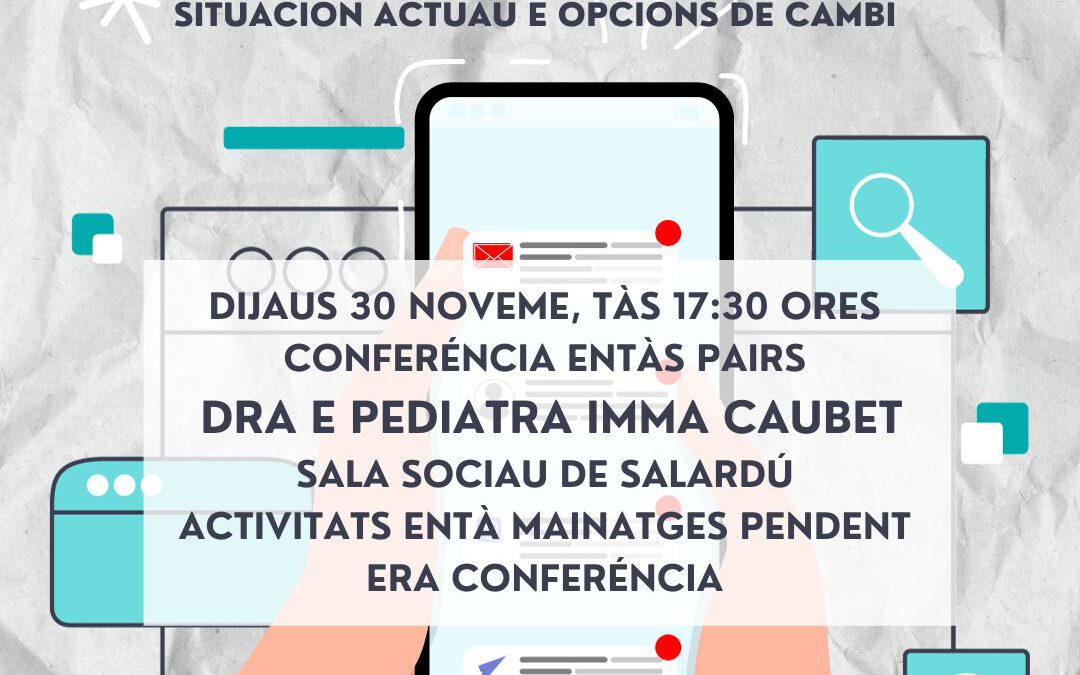 Conferència sobre salut digital pels infants i joves a càrrec d’Imma Caubet